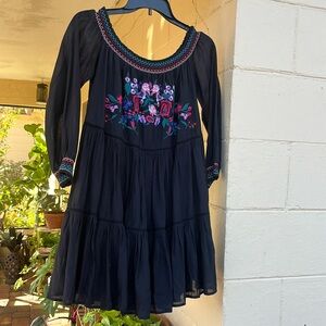 Free People dress with embroidery. Size S. NWOT